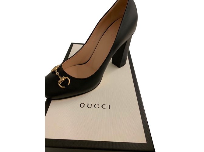 Gucci Escarpin noir Cuir  ref.83748