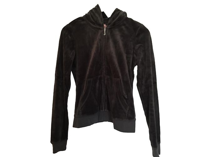Giacca con cappuccio e zip Juicy Couture Grigio Scuro Cotone Grigio antracite