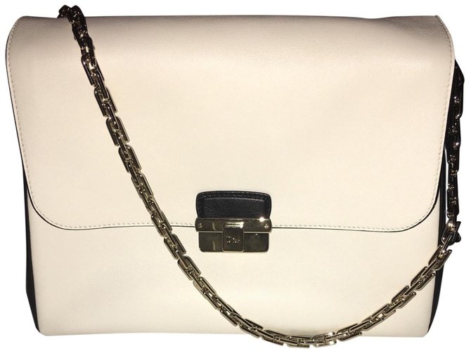 Christian Dior Handbags Black Eggshell Leather  ref.83786