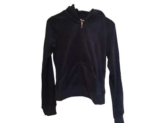 Giacca con zip Juicy Couture blu navy cotone M