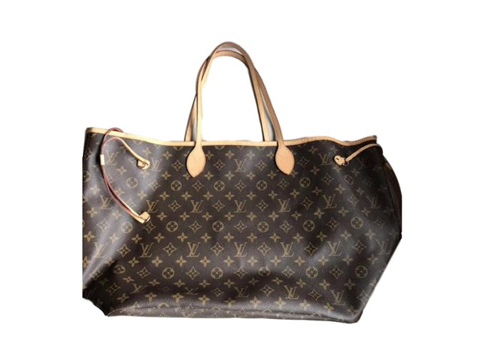 Neverfull Louis Vuitton Handbags Brown  ref.83790