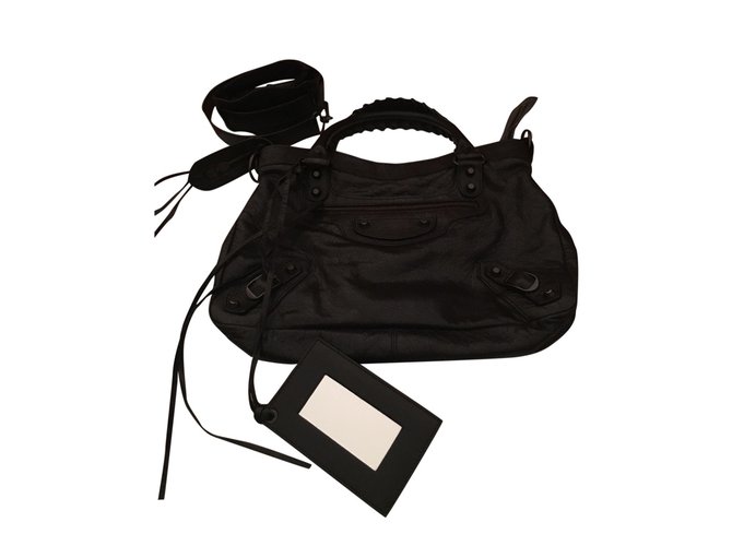 Balenciaga Handbags Black Leather  ref.83793