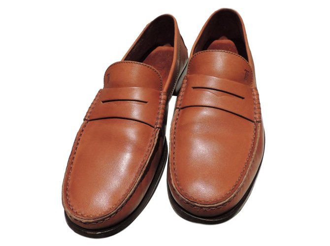 Tod's Loafers Slip ons Caramel Leather  ref.83795