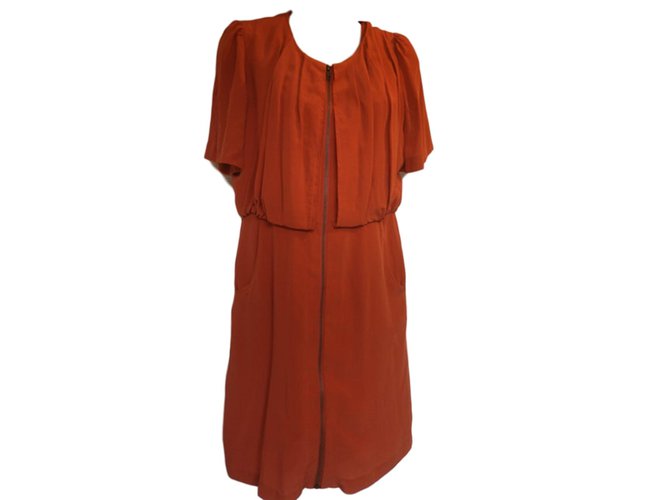 Alexander Mcqueen Robes Polyester Orange  ref.83806