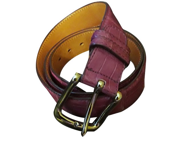 Basile Belts Purple Exotic leather  ref.83845