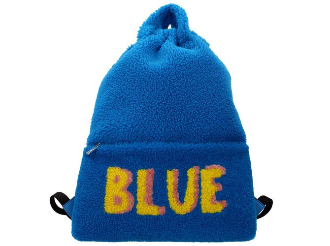 Fendi Backpack Blue Fur  ref.83901