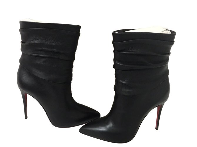 Christian Louboutin boots Black Leather  ref.83945