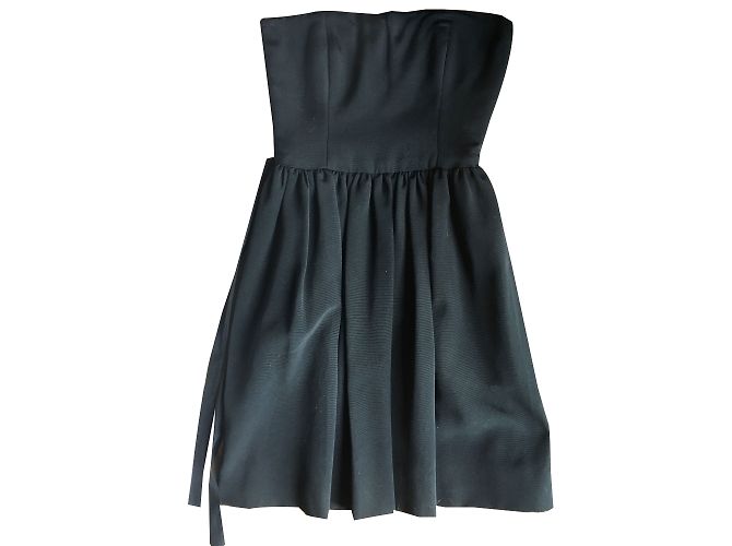 Lanvin Trägerloses Partykleid Schwarz