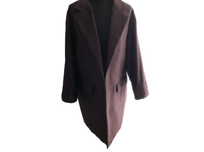 Dries Van Noten Coats, Outerwear Brown Silk  ref.83956