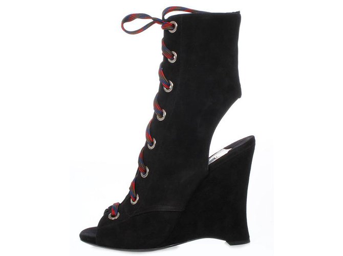 Prada boots new Black Suede  ref.83957