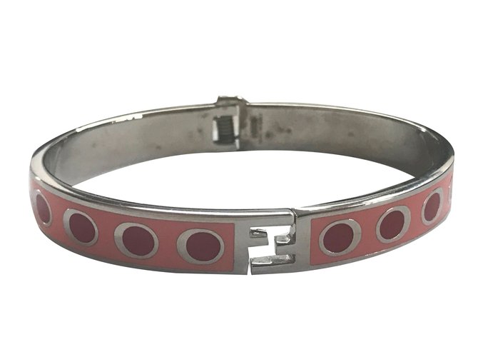 Fendi Armbänder Silber Pink Metall  ref.83964