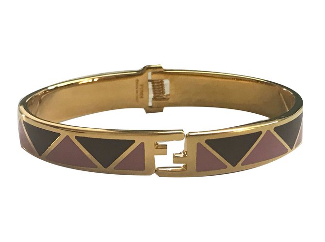 Fendi Bracelets Pink Golden Metal  ref.83967