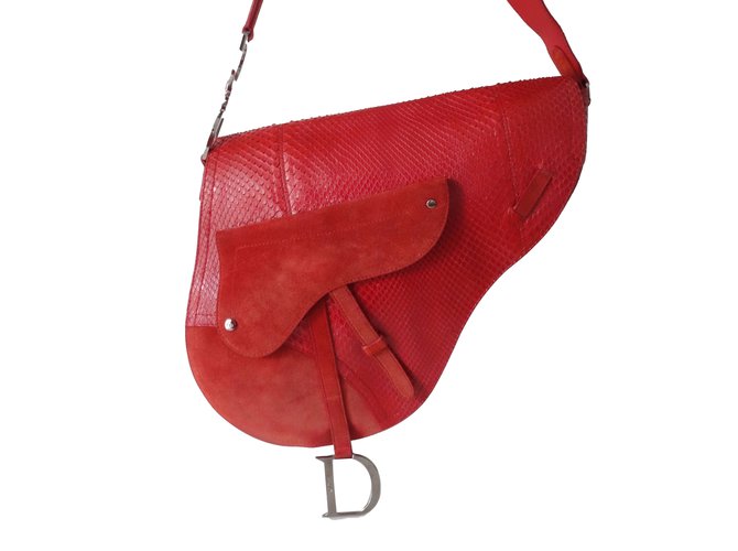dior saddle red bag