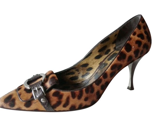 Dolce & Gabbana saltos de leopardo Estampa de leopardo Bezerro-como bezerro  ref.83980