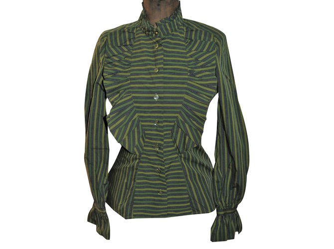 Kenzo Tops Olive green Cotton  ref.83984