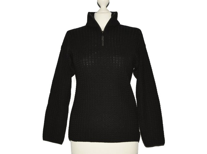 Armani Jeans Schwarzer Wollpullover 