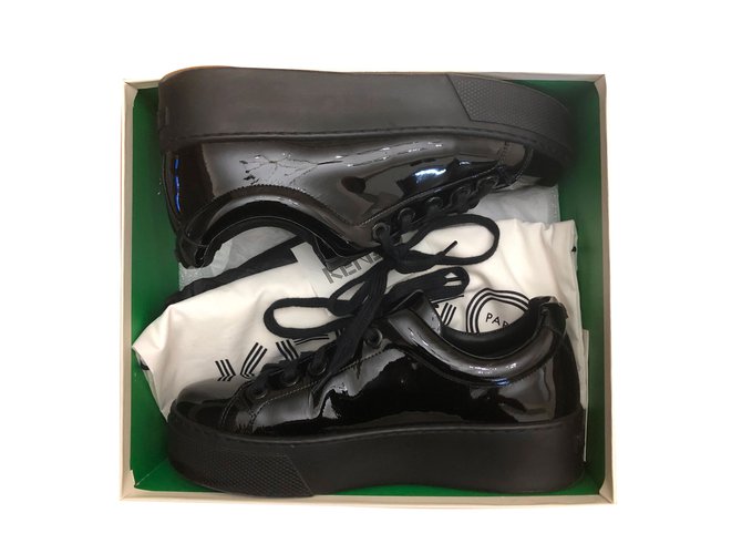 Kenzo sneakers Black Patent leather  ref.84022