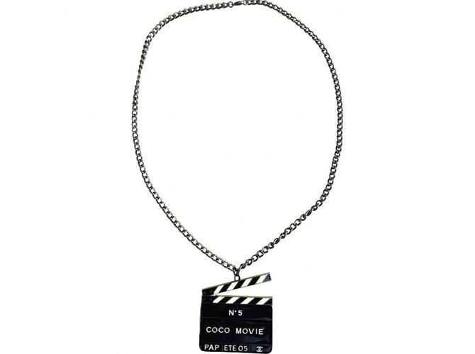 Chanel Collane Argento Grigio Acciaio  ref.84027