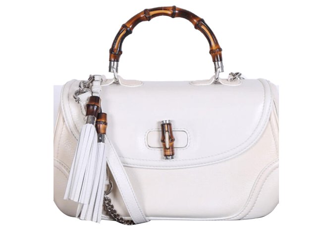 Gucci Handbag White Leather  ref.84032
