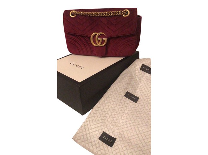 Gucci Handbags Purple Velvet  ref.84040