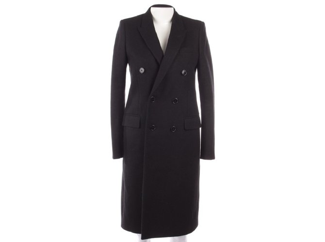 Saint Laurent Men Coats Outerwear Black Silk Wool  ref.88738