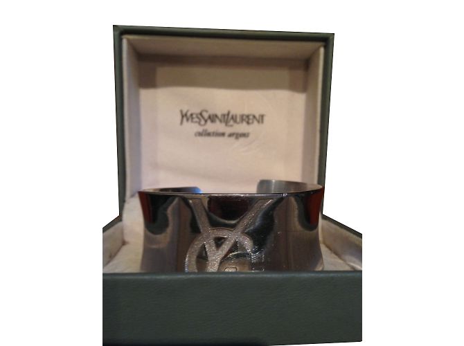 Pulsera tipo manchette de plata Yves Saint Laurent