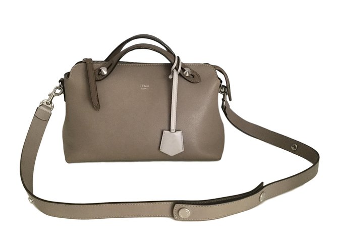 Fendi By The Way Taupe Leather  ref.84070