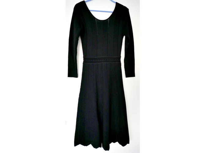 Claudie Pierlot robe ajourée noire Viscose  ref.84087