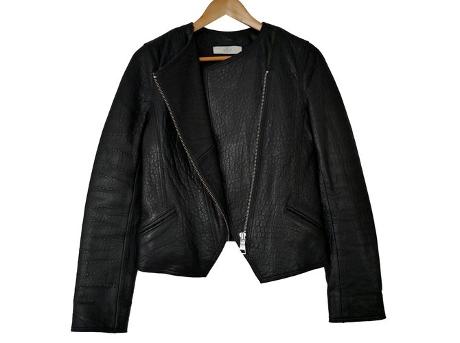 Vanessa Bruno Athe Biker jackets Black Leather  ref.84091