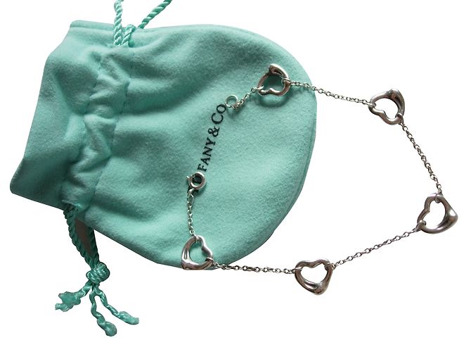 Tiffany & Co Elsa Peretti Open Heart Armband Silber