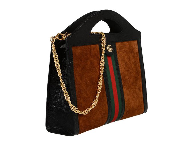 Gucci Handbags Brown Suede  ref.84132