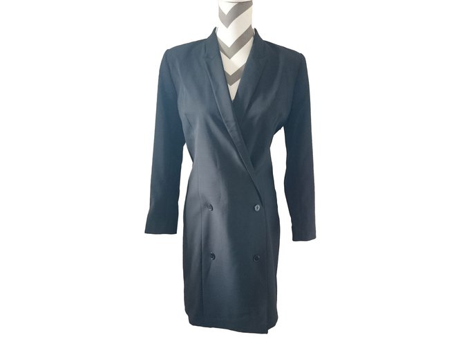 The Kooples Robes Polyester Laine Noir  ref.84138