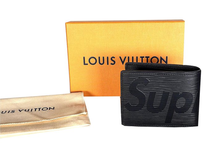 Louis Vuitton Portefeuilles Cuir Noir  ref.84145