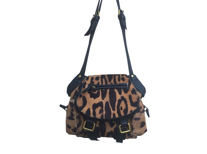 Jerome Dreyfuss Handbags Leopard print Pony-style calfskin  ref.84155