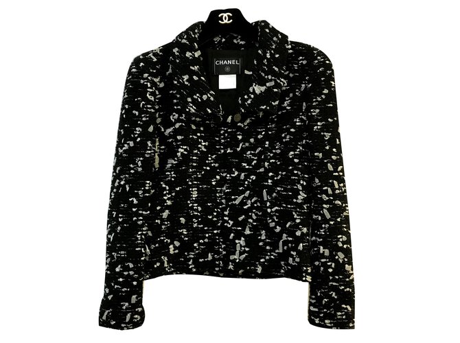Chanel Jacket Black Wool  ref.84207