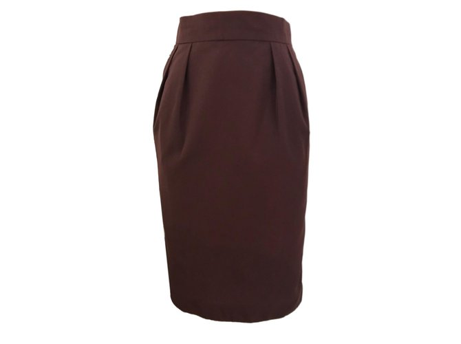 Christian Dior Skirts Prune Wool  ref.84234