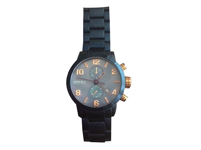 Autre Marque Relógio BW1S1BL23N de aço azul e dourado quartzo