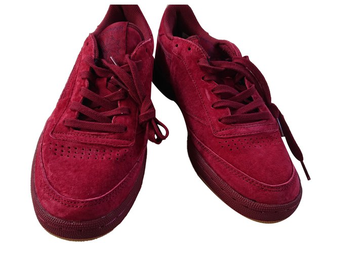 Reebok Trainers Sneakers Leather Red 