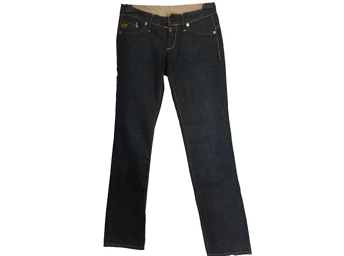 Autre Marque Jeans rectos G-Star azul oscuro de algodón