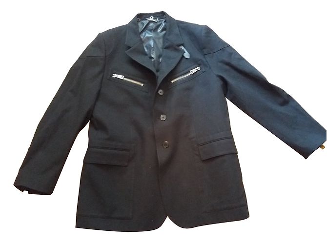 Giacca blazer Versace Lorenzo nera in cotone uomo Nero