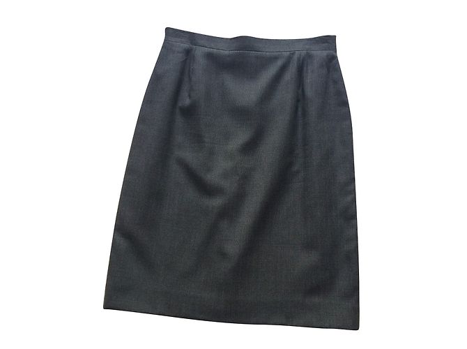 Falda de lana gris Loro Piana