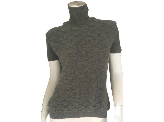 Chanel Tops Grey Cashmere  ref.84386
