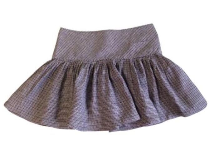 Falda plisada Isabel Marant azul gris algodón talla 2