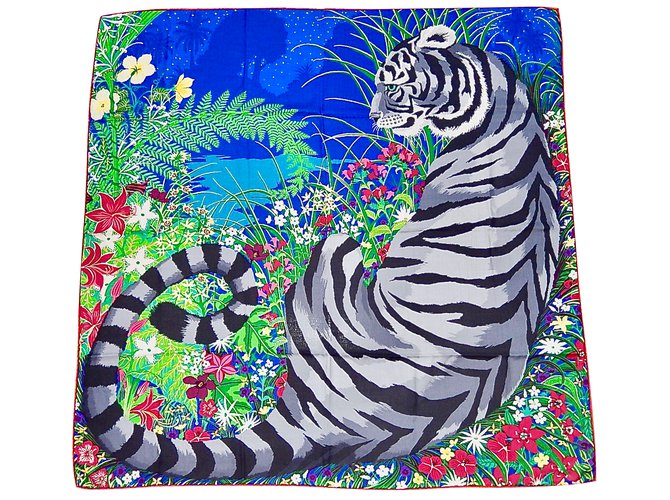 Hermès Sciarpa seta Multicolore Cachemire
