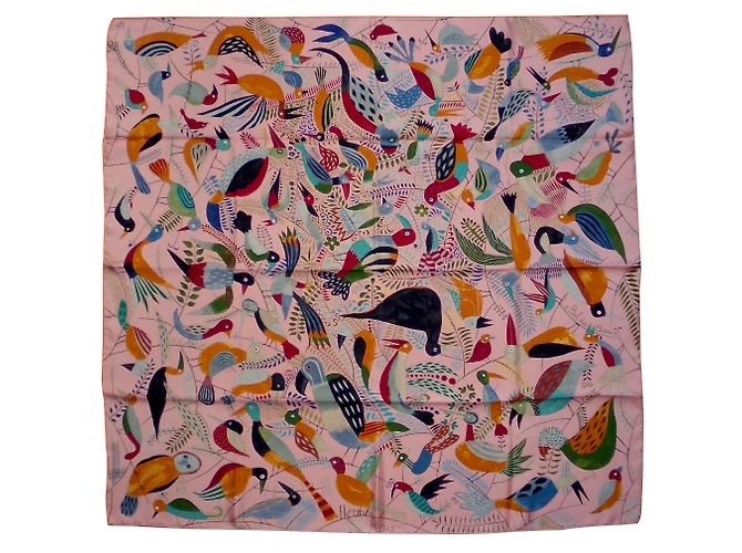 Hermès Le BAL des OISEAUX Multicolore Seta