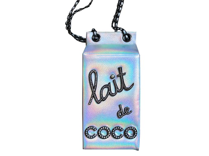 Chanel Iridescent Silver Lait de Coco Milk Carton Bag For Sale at 1stDibs  chanel  milk carton bag price, lait de coco chanel bag, chanel silver milk carton  bag