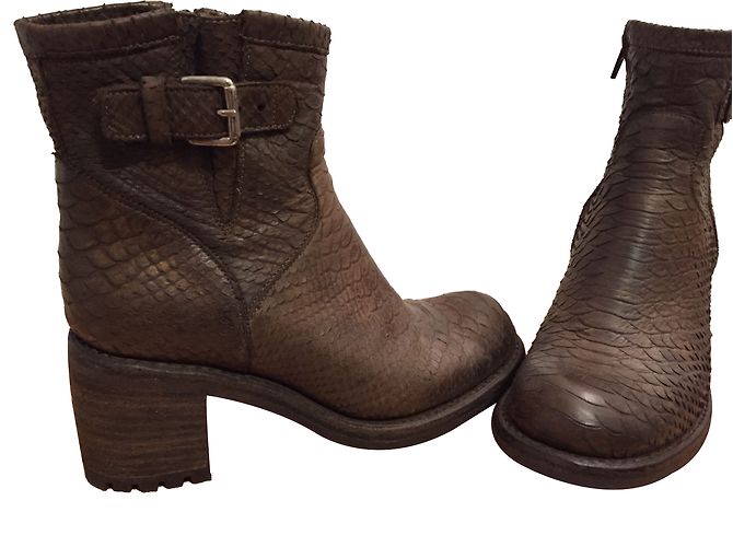 Free Lance Botas biker geronimo 7 cocodrilo marrón Marrón claro