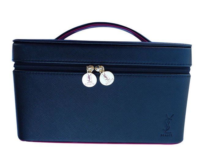 Yves Saint Laurent Travel bags Black Pink Leatherette  ref.84511