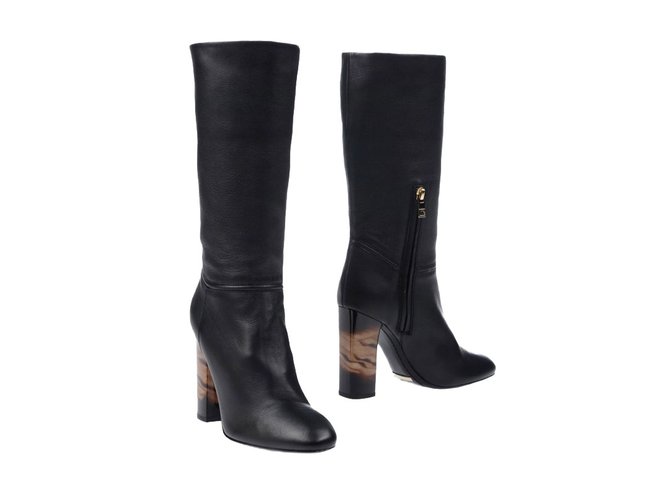 Burberry Leather boots Black  ref.84520