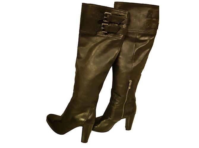 Barbara Bui Schwarze Stiefel aus Lammleder mit Absatz